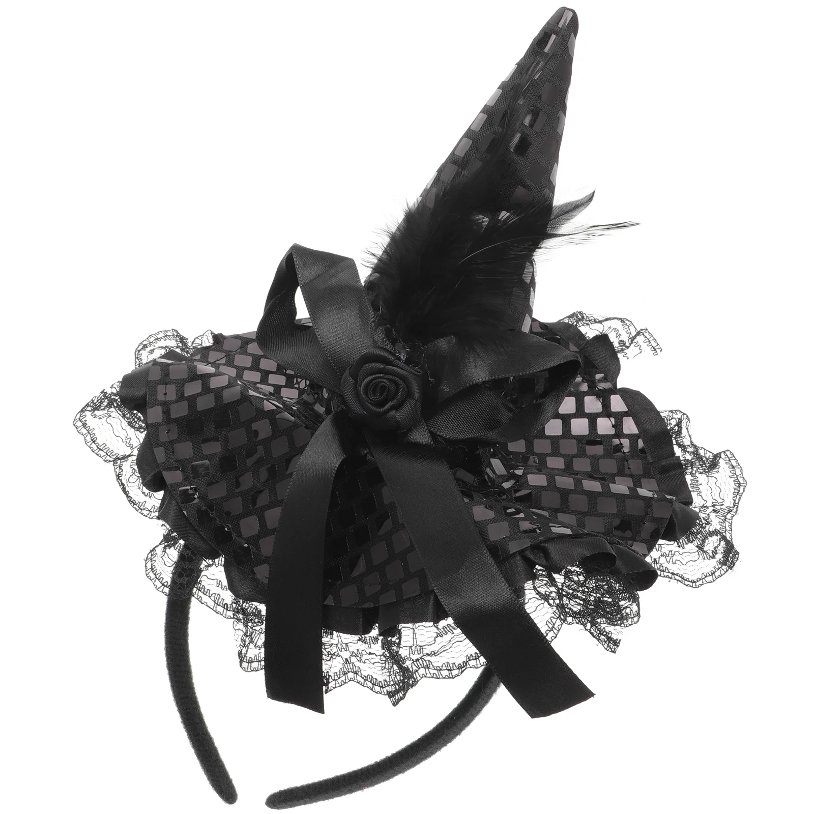 Witch Hat Headband Girls Headbands Halloween Decor Masquerade Supplies Party Costume Accessory Polyester Supply Women's Hair