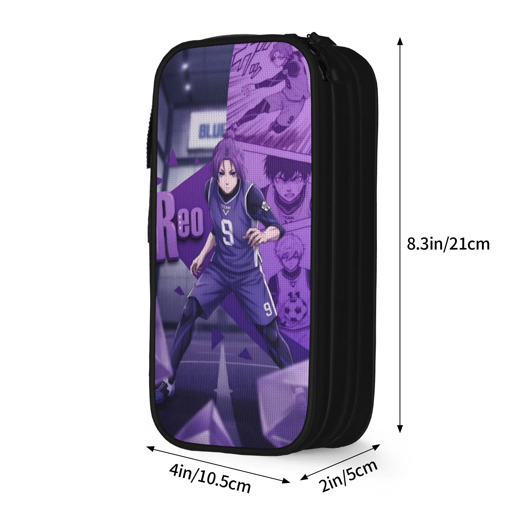 Reo Mikage Blue Locks Anime Pencil Cases Cute  Pen Holder Bags Student Big Capacity Office Gift Pencil Box