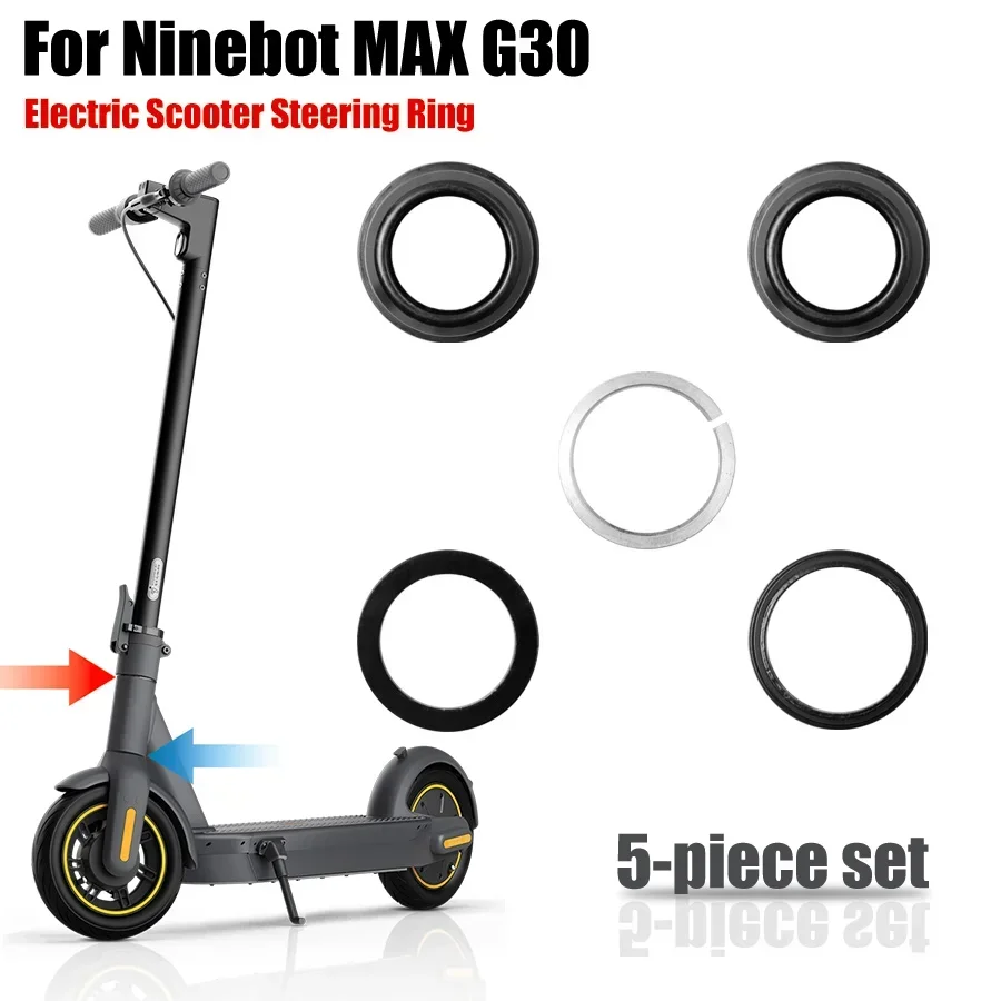 5 قطعة مجموعة سماعات محمل التوجيه الجديدة لـ Ninebot MAX G30 G30D سكوتر كهربائي وعاء محامل الألومنيوم حلقة المنغنيز الصلب جزء