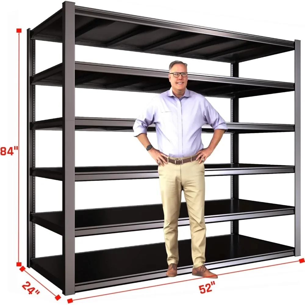 6-Tier Heavy Duty Garage Shelving Unit, 52