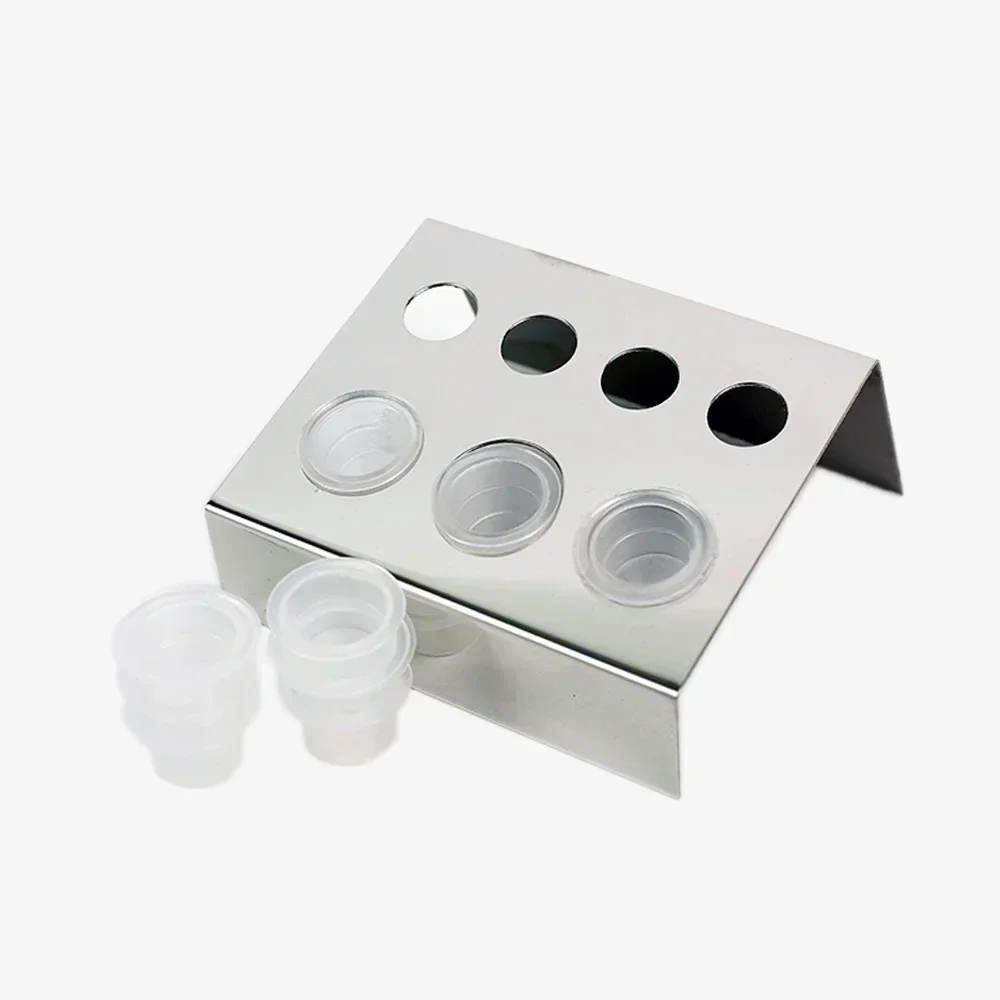 7/8/21Holes Tattoo Ink Cup Holder Stand Tattoo Tool Pigment Black Container Makeup Accessories for Body Art Supplies