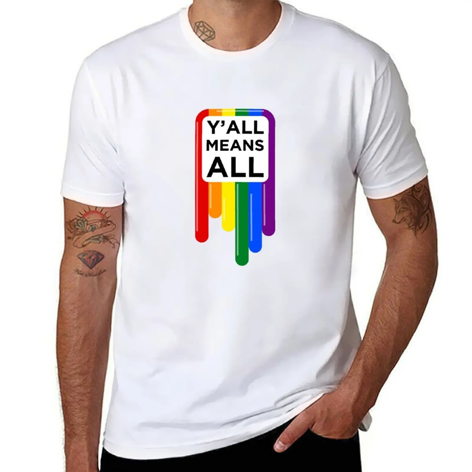 

Yall Means All T-Shirt man t shirt cotton t shirts for man graphic funny T-Shirt