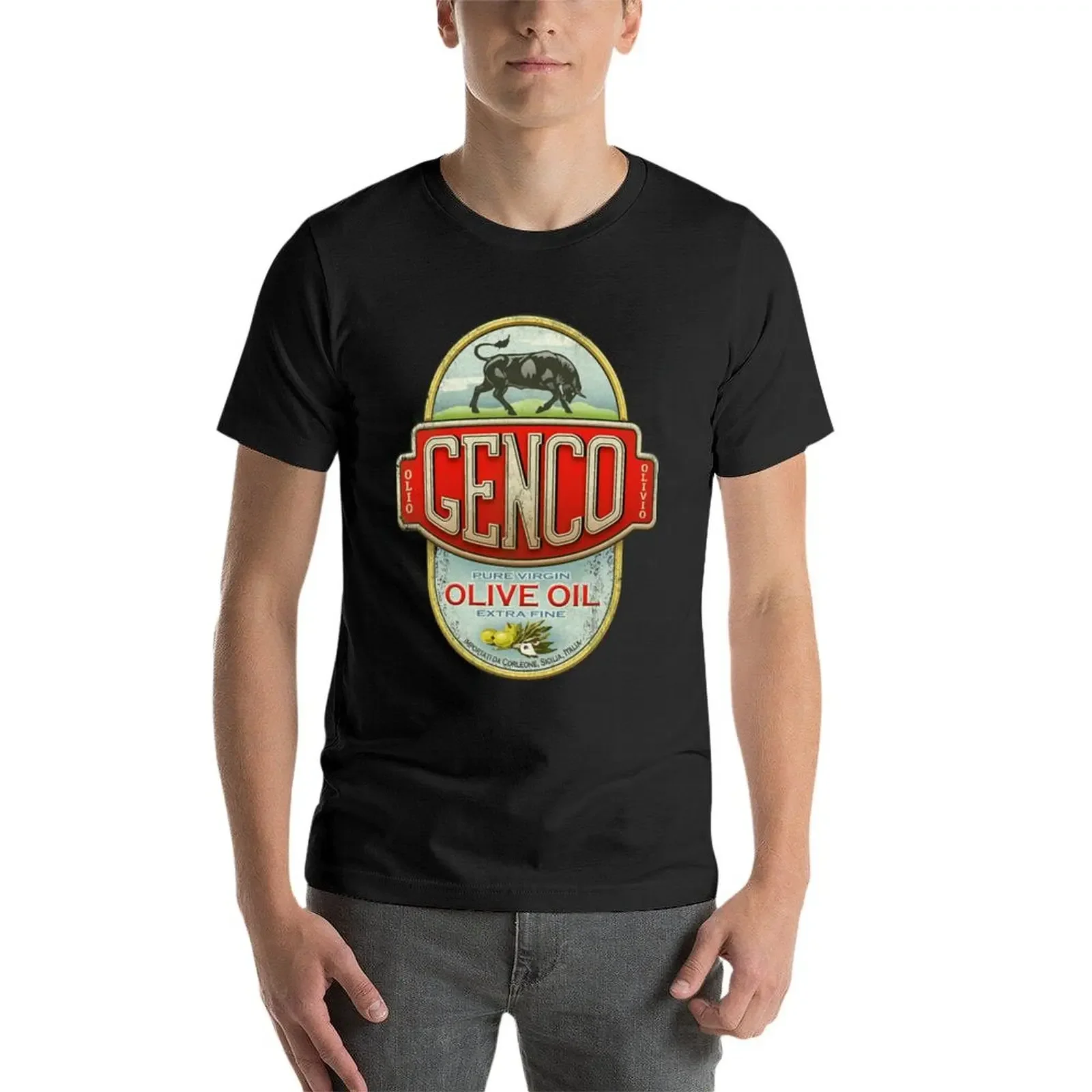 The Godfather - Genco Olive Oil Co. T-Shirt anime figures cute clothes t shirt for men