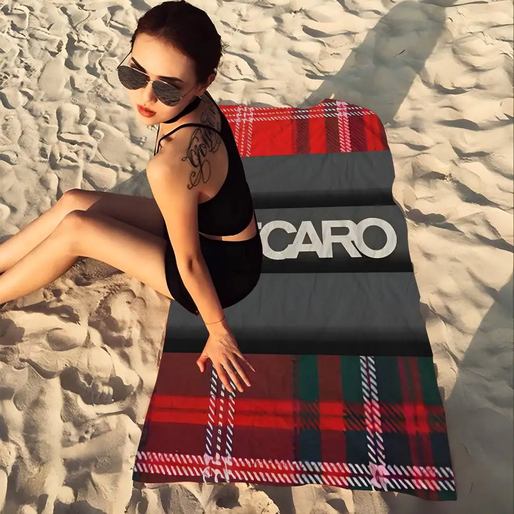 R-Recaros Logo Bath Towel Microfiber Soft Water Absorbing Breathable For Girl Kids Decorative Cartoon Beach Towel