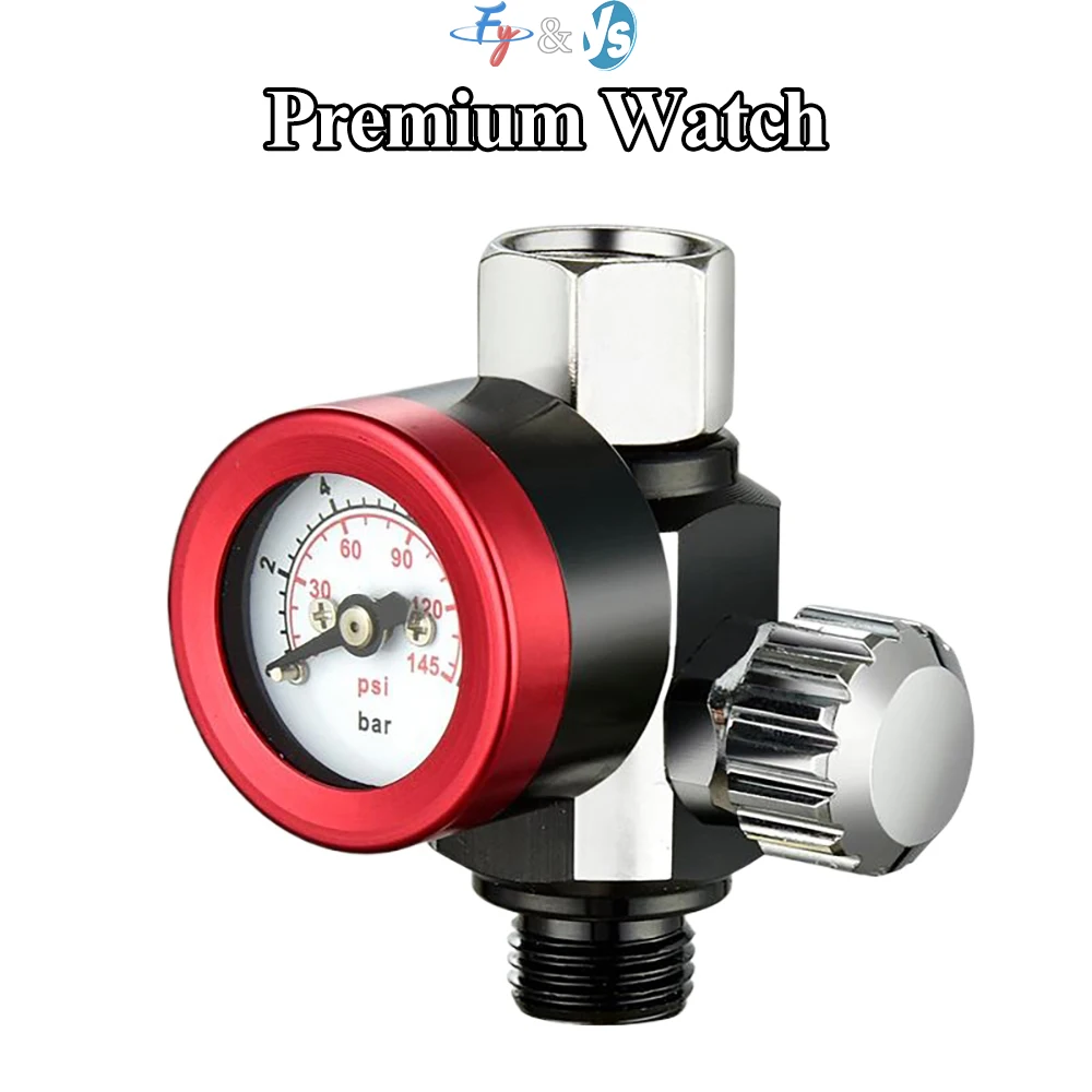 Low Pressure Spray Gun Regulator Valve,Oil Water Separator Filter with Pressure Gauge,Explosion Proof Air Control Gun Tail Valve