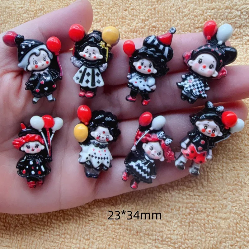 12pcs Joker Balloon Children's Fun Handmade DIY Cream Gel Phone Case Hair Clip Headpiece Resin Accessories Jewelry view 6