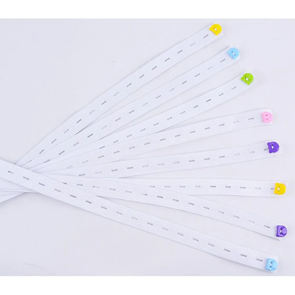 

20Pcs Infant Diaper Safety Fixing Belt Soft Adjustable Buckle Elastic Diaper Strips Fasteners Nappy Tape 50cm Random Color