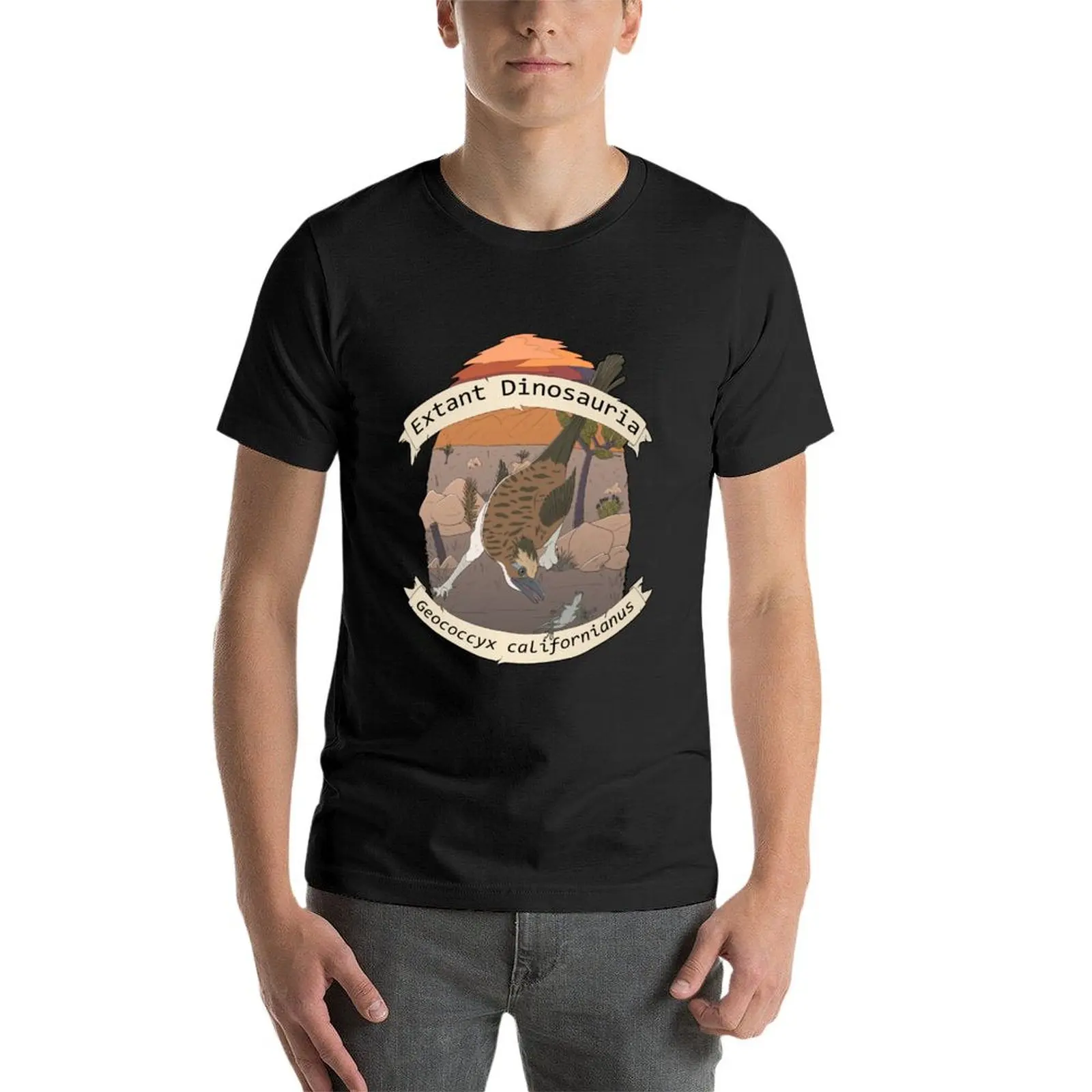 Extant Dinosauria Geococcyx californianus T-Shirt sweat anime clothes oversized Men's t-shirt image 4