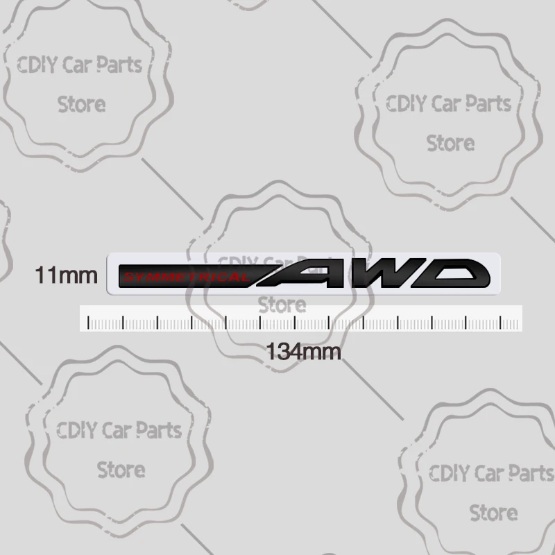 Pegatina de Metal para coche, emblema simétrico AWD, calcomanías para Subaru Forester XV Impreza Levorg Outback BRZ, estilo de coche