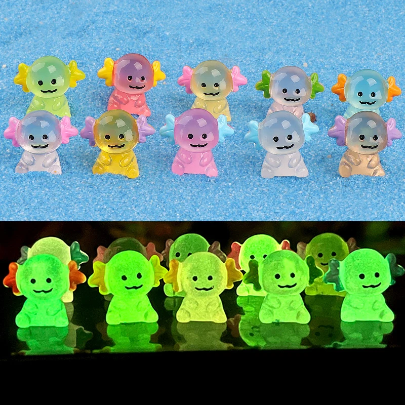 Cute Glow In The Dark Hexagonal Dragon Resin Fish Tank Ornaments Desk Ornament Aquarium Decoration Tank Diy Decoration Accessory