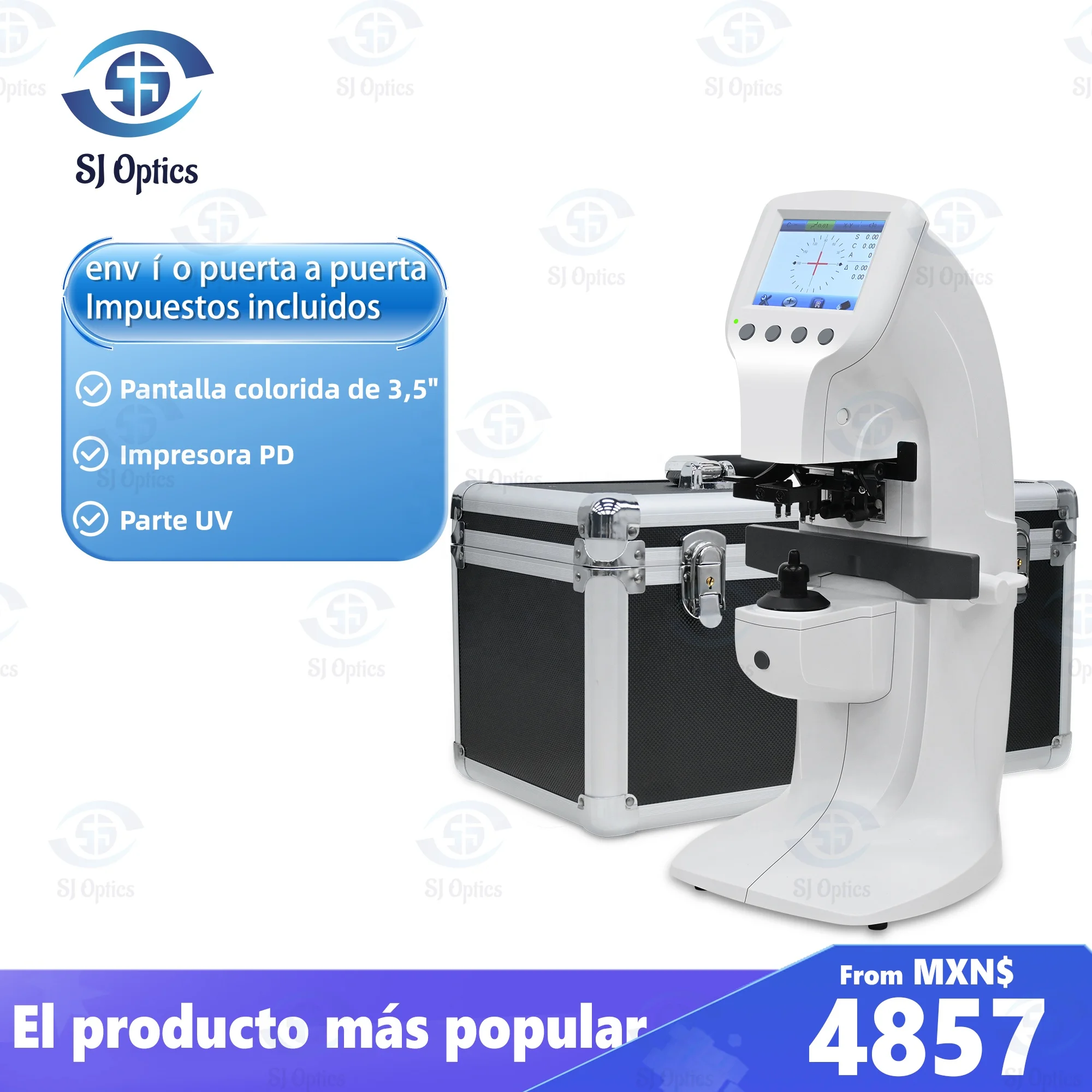 SJ Optics D-900 Digital Adjustable Touch LCD Display Screen Auto Lensometro Focimeter Lens Meter