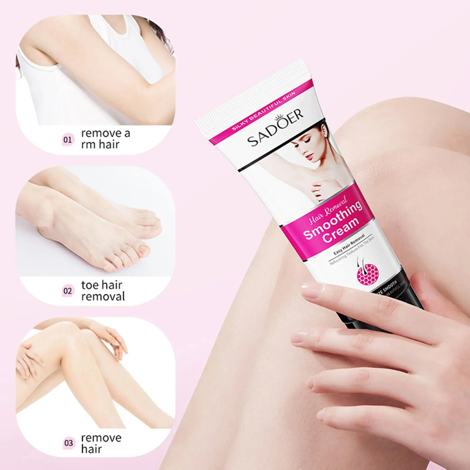 Smooth Depilatory Cream Body Painless Effective Hair Removal Cream for Men and Women Whitening Hand Leg Armpit Hair Loss Pr F9D4