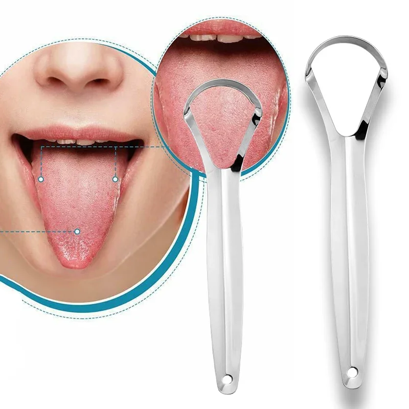 

Adult Tongue Scraper Tongue Remover Halitosis Tongue Coating Oral Care Tongue Scraping Brush Stainless Steel Oral Cleaner Tools