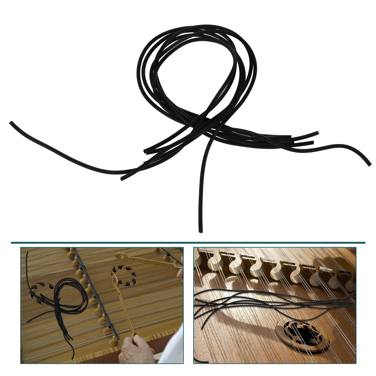 

6Pcs Dulcimer Rubber Hose Replacement Thickened Yangqin Tubing Flexible Durable Rubber Tube Dulcimer Fittings Spare Parts