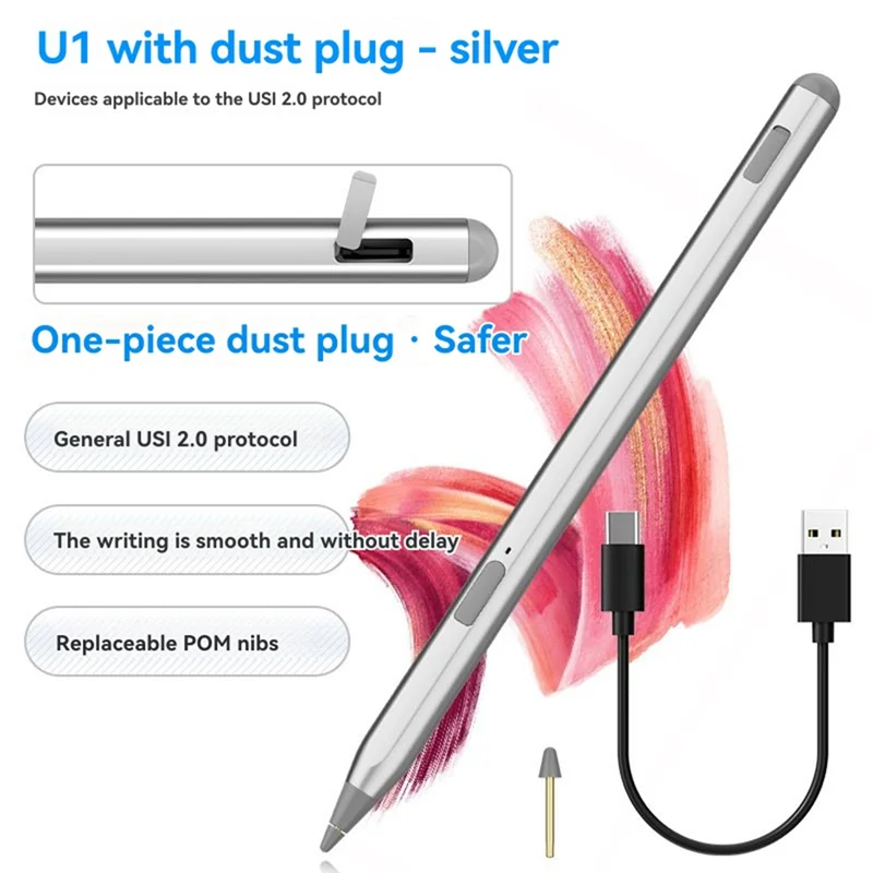 

USI 2.0 Stylus Pen With Tilt Support,4096 Pressure Sensitivity For Chromebook Fire HD 10 And Fire Max 11