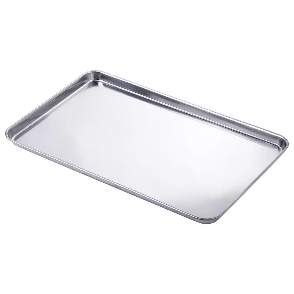 Bread For Toaster Oven Sturdy Rectangle Fruit Plate Stainless Steel Baking Tray Cake Dish Loaf Pan Cookie Sheets