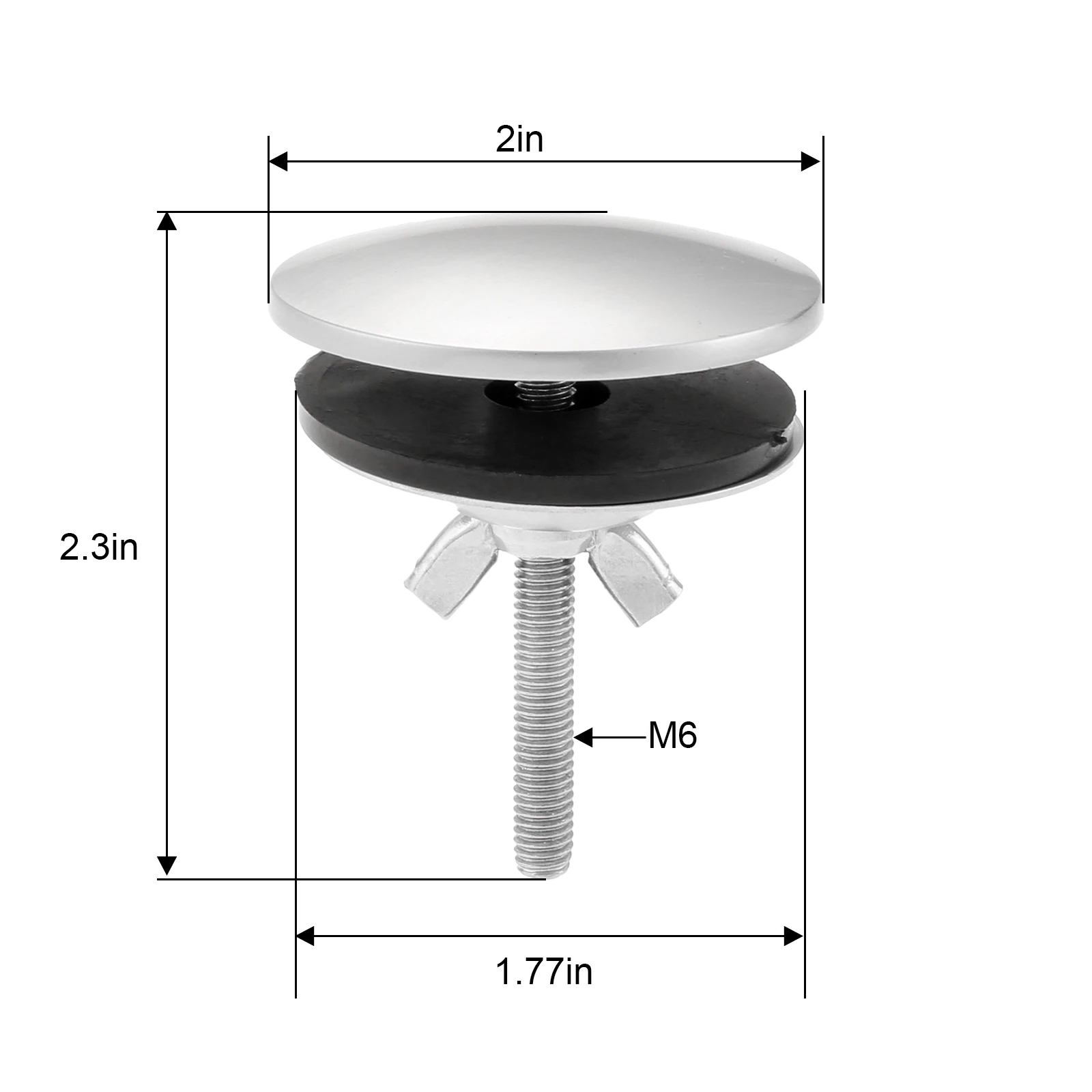2pcs Alloy Kitchen Sink Hole Plugs Faucet Soap Dispenser Holes Cover 50mm*58mm 2