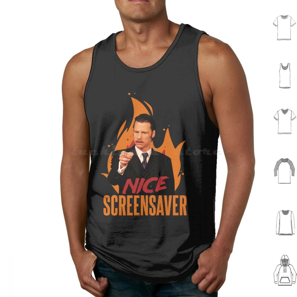 Nice Screensaver Tank Tops Vest Sleeveless The It Crowd Moss Roy Jen Tv Series Comedy Turning It Off And On Again Moss