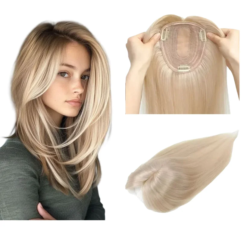 

Премиальный топпер из человеческих волос Remy для женщин | Вакуумная герметизация для свежести, готовая к ношению, много размеров.