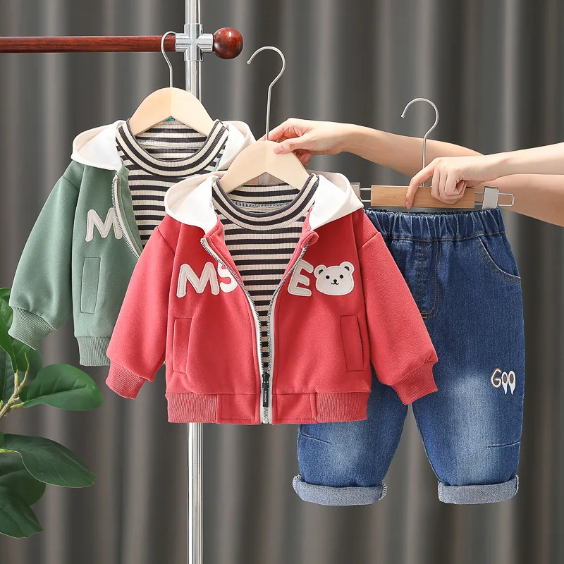 

Boys Clothes Sets Spring Autumn 2024 Children Jackets Hoodies T-shirts Pants 3pcs Sports Suit For Baby Tracksuits Kids Outfits 5