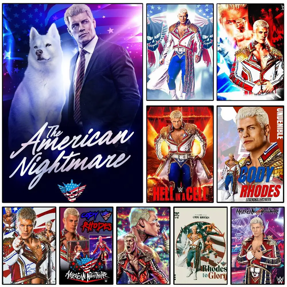 Póster artístico americano de Cody R-Rhodes con impresiones, regalo de decoración para el hogar, dormitorio y sala de estar