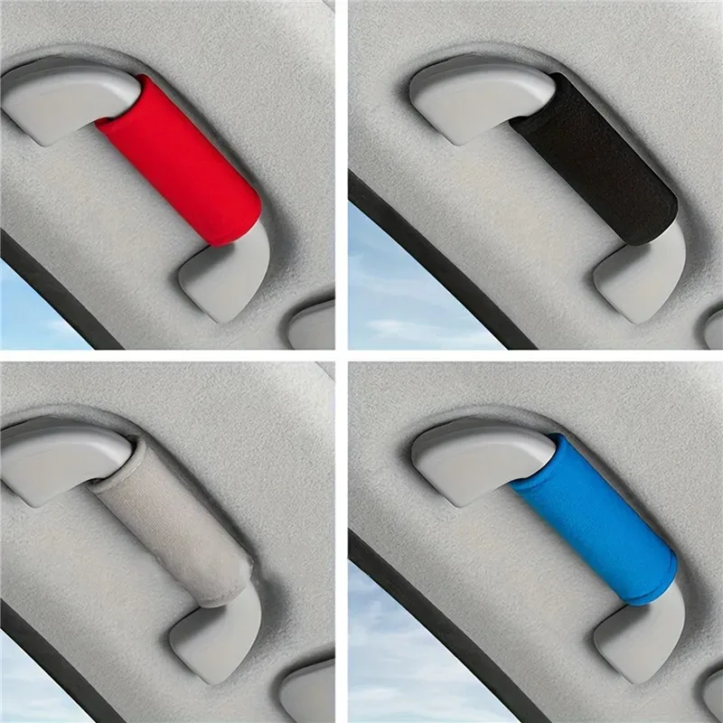 

QB Car Roof Soft Suede Cover Auto Interior Pull Handle Gloves Protection Tools Ceiling Handle Protective Covers Accessories