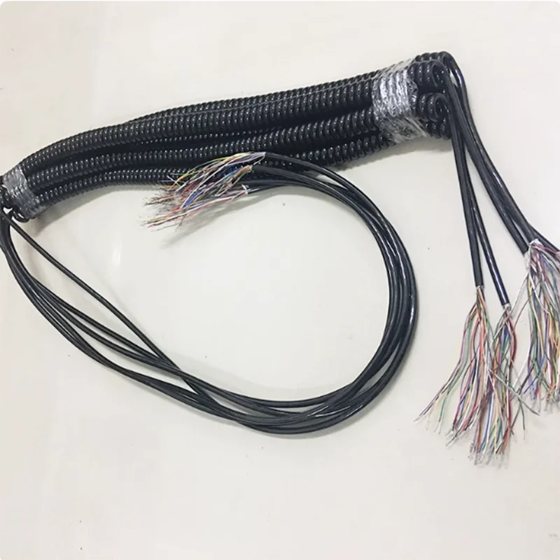 1pcs Wholesale 12 15 16 17 18 19 21 Cores Spiral Cable Coiled for CNC Handheld Encoder Manual Pulse Generator MPG Component