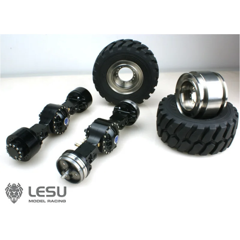 LESU 1/16 Loader Engineering Vehicle RD-2001 Lock Differential Bridge Wheel Side Planetary Reduction Bridge Modified Bridge