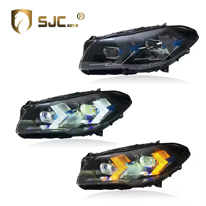 

SJC Auto for BMW 5 Series F10 F18 Headlight Assembly 10-17 M5 Headlights Modified LED Laser Lens Daytime Running Light Steering