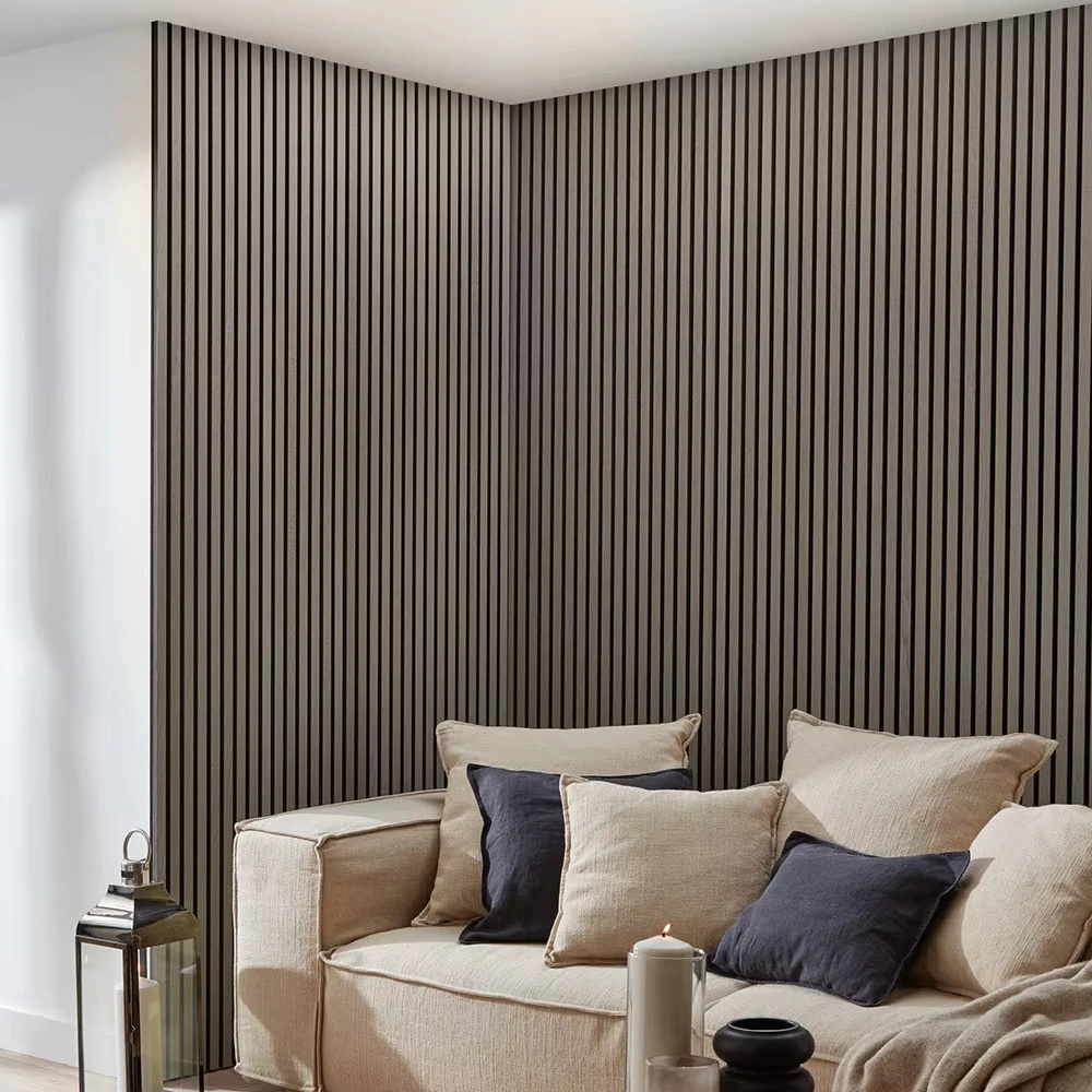 Suppliers Black Mgo Acoustic Mdf Panel Slat Wall Panels For Studio Durable And Stylish With Graphic Design Solution