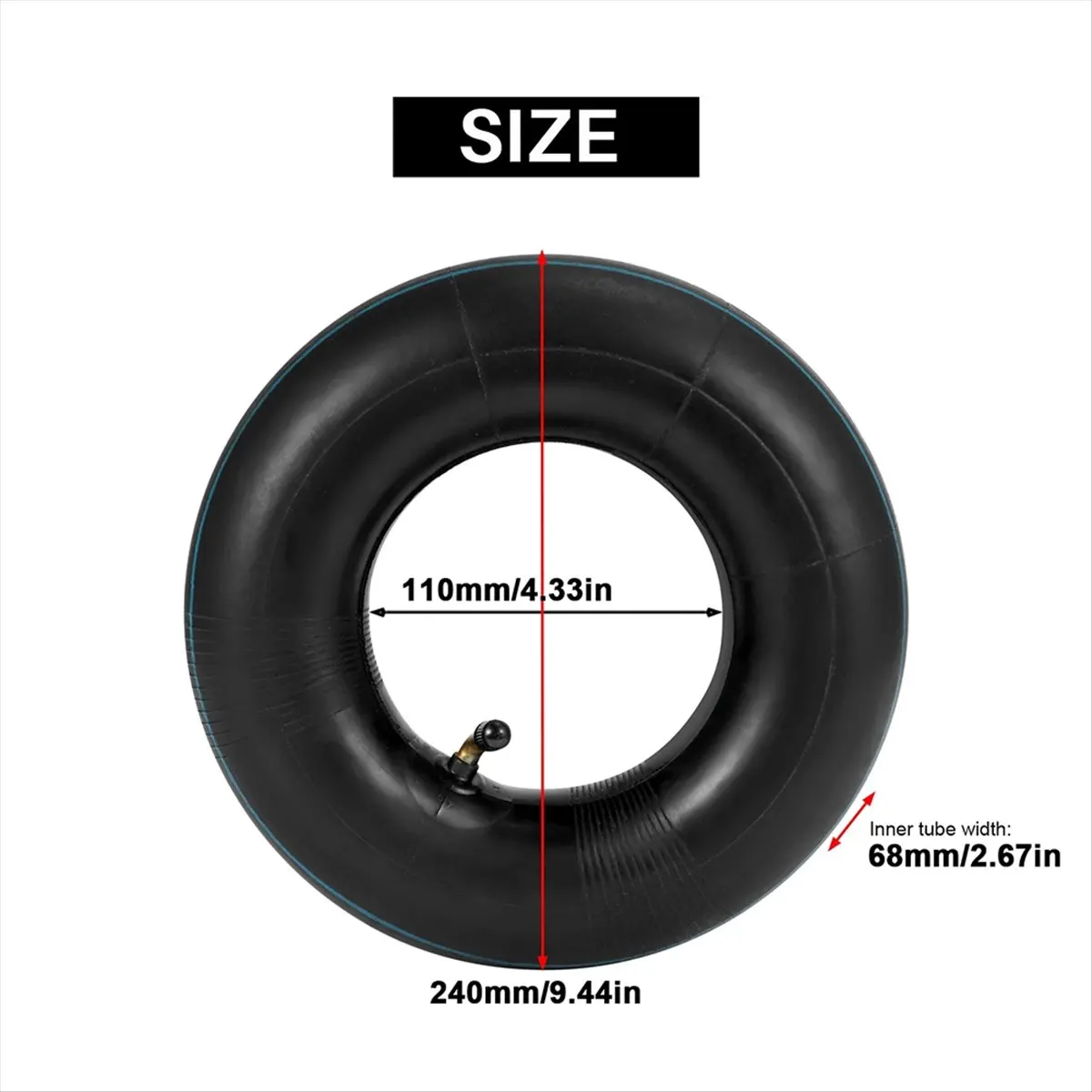 2 PC 4.10/3.50-4 Inch Inner Tube Tire for Hand Truck Dolly Garden Cart Lawn Mower Replacement Tube