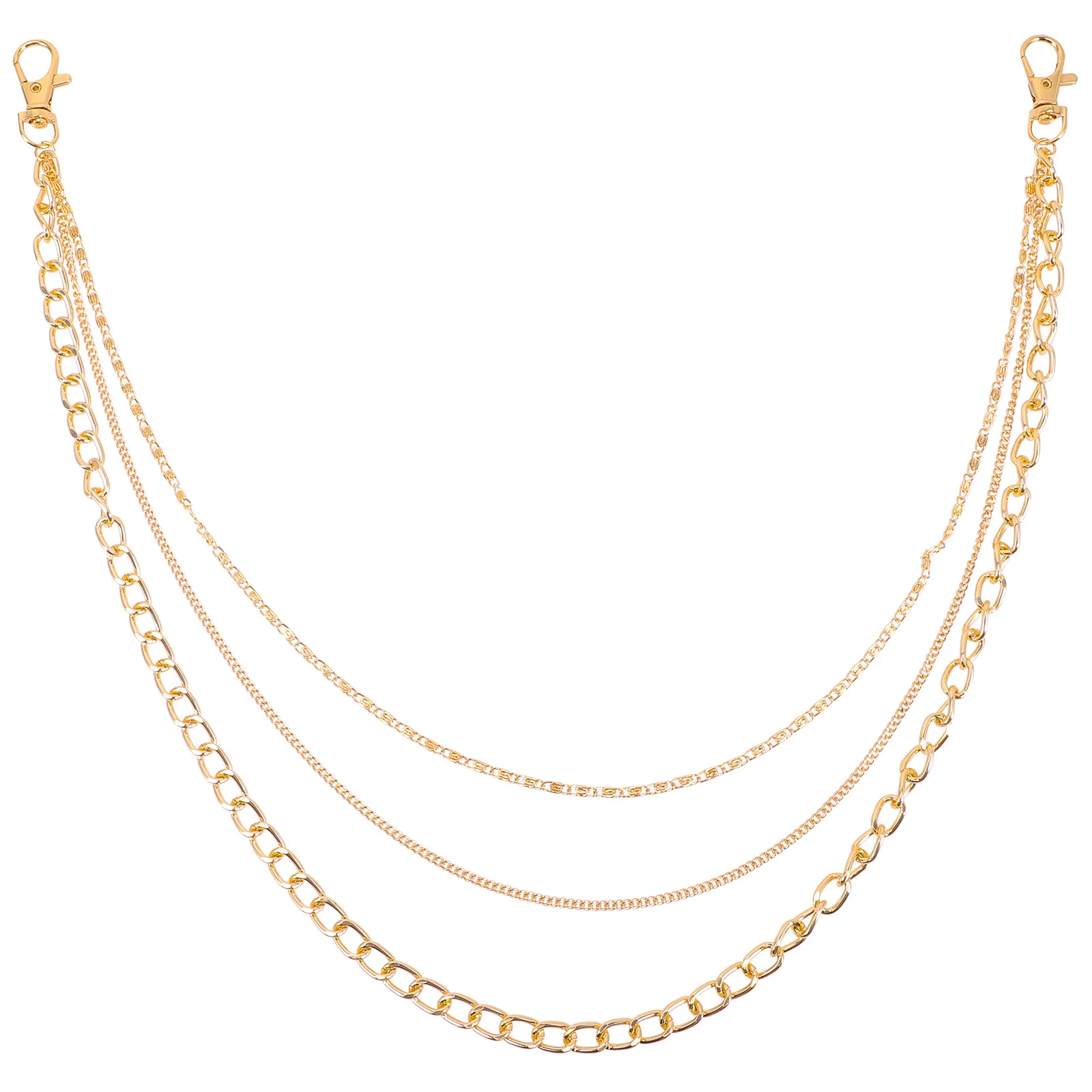 

2pcs Metal Pants Punk Waist For Men Women Portable Jeans Decorative Hanging Chain Unisex Pant Chains Wallet Chain