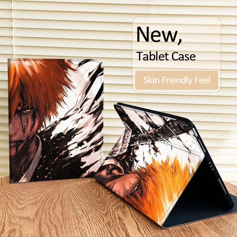 

B-Bleachs Anime Art For iPad Pro Air Mini 1 2 3 4 5 6 7 7th 8th 9th 10th 11th 10.2 9.7 10.5 10.9 11 12.9 Tablet Case