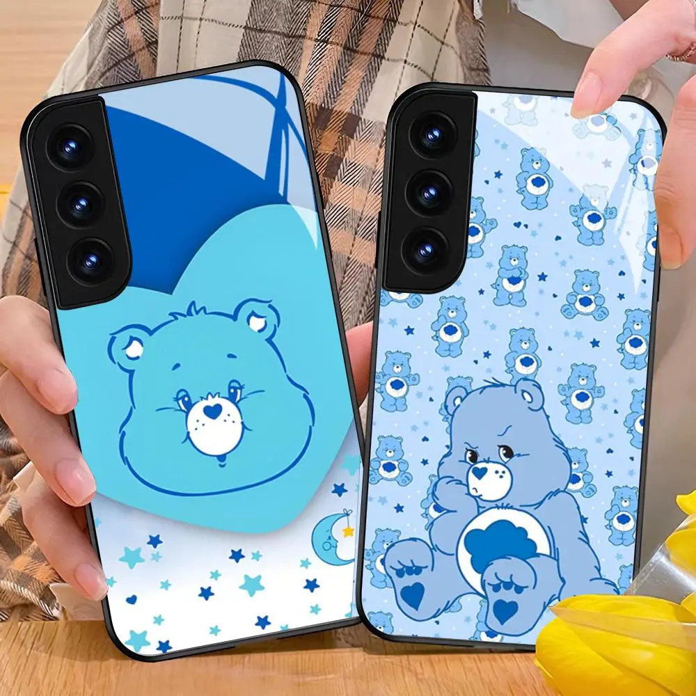C-Care B-Bears-S Phone Case For Samsung Galaxy S24 S26 S25 S23 S22 S21 S20 FE Edge Plus Ultra Black Glass Cover