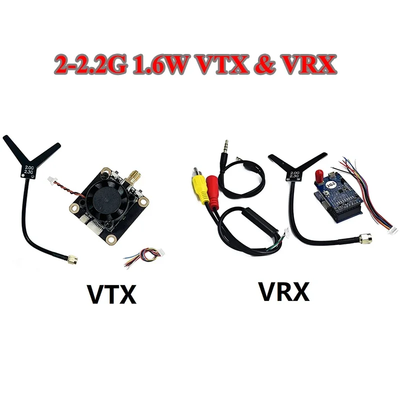 SmCp2G 2.2G VRX 2.2G 1.6W VTX 8CH FPV Wireless Video Transmitter Receiver Module PAL/NTSC For FPV Goggles Fatshark 2000-2280MHz