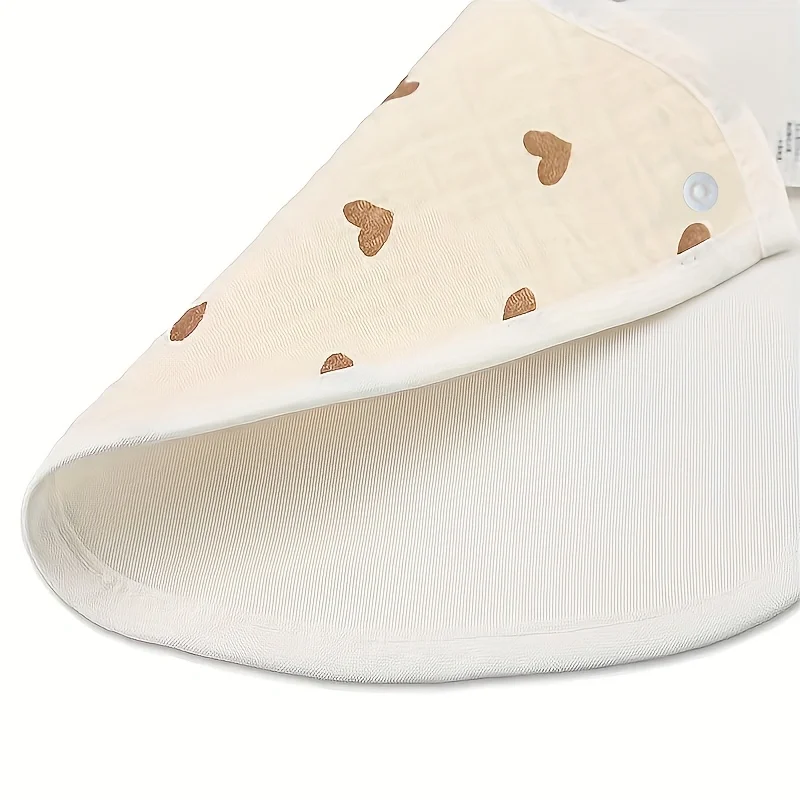 2-Pack Baby Cotton Gauze Bibs, Waterproof with Print 4