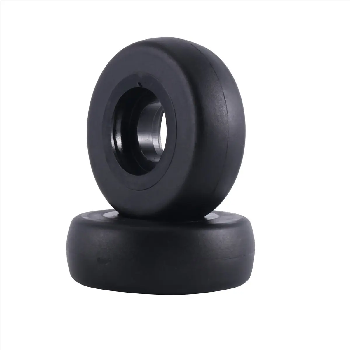 Abqr 48mm x 18mm 1 par de rodas de substituição para mala de bagagem, eixos de reparo de luxo, rodas de substituição de bagagem pretas
