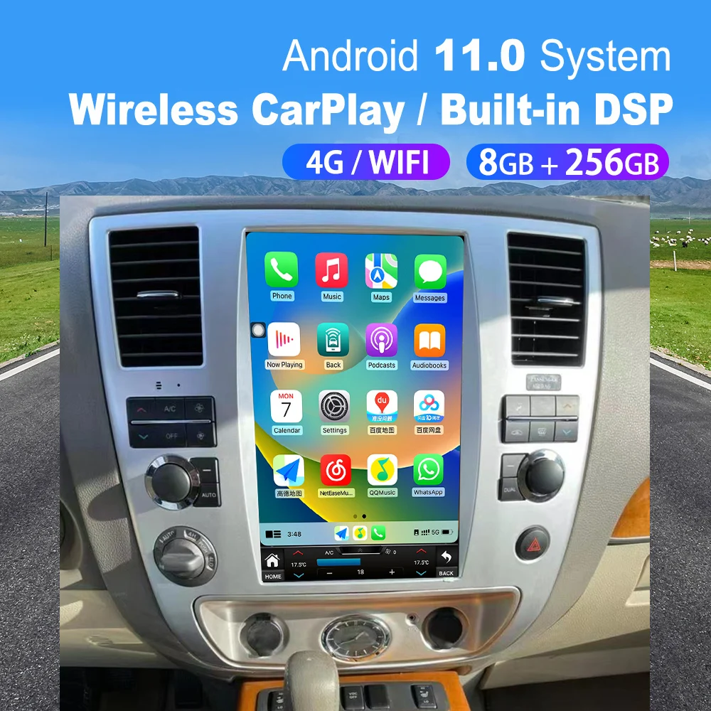 

10.4'' Qualcomm 8 core For Nissan Pathfinder Model 2010 Car Radio Multimedia Player Android 11 Auto GPS Navi Wireless Carplay