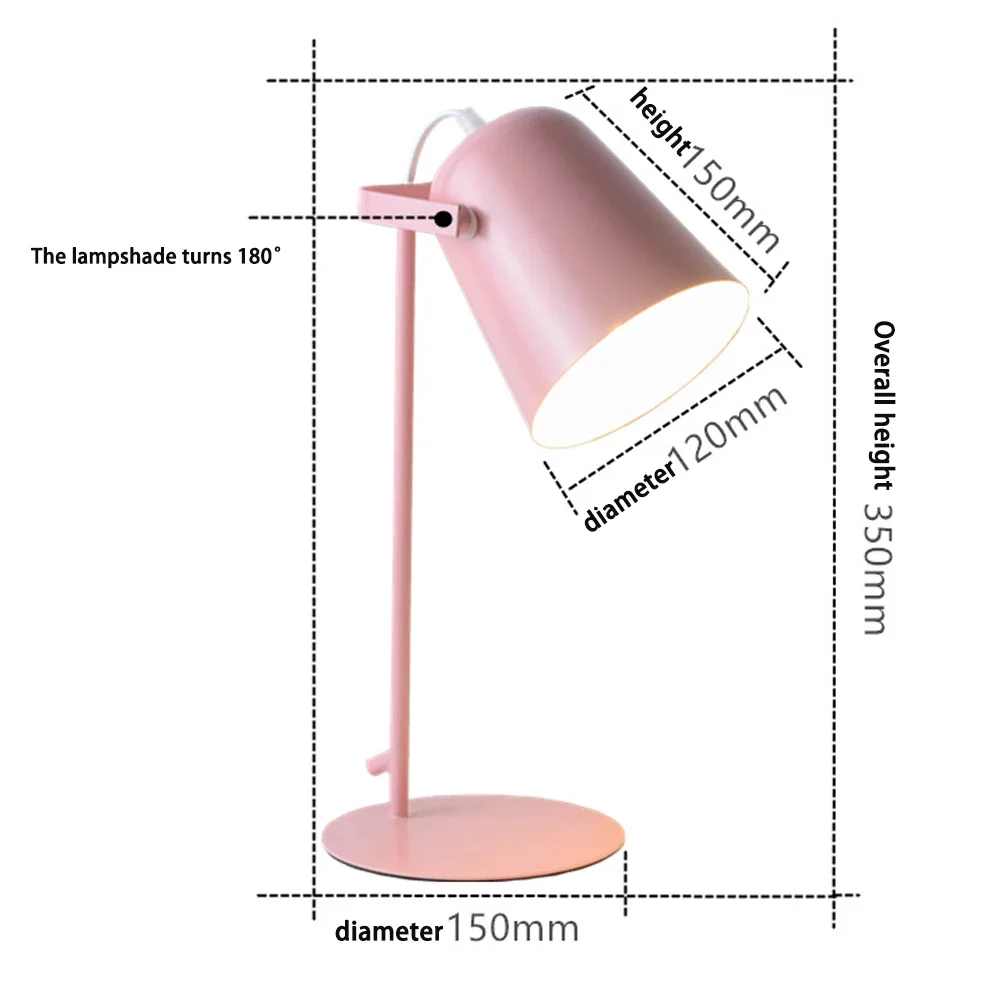 Imagem -04 - Nordic Metal Led Desk Lamp Proteção para os Olhos Livro de Leitura para Escritório Rosa