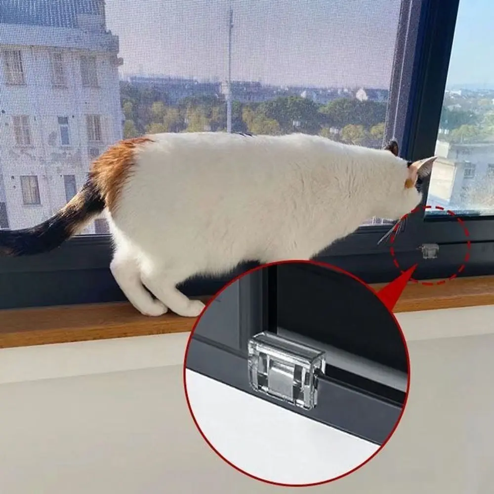 New Plastic Window Lock Aluminum Alloy Fixed Limiter Furniture Lock Buckle Transparent Buckle Window Fixed Limiter Window image 5