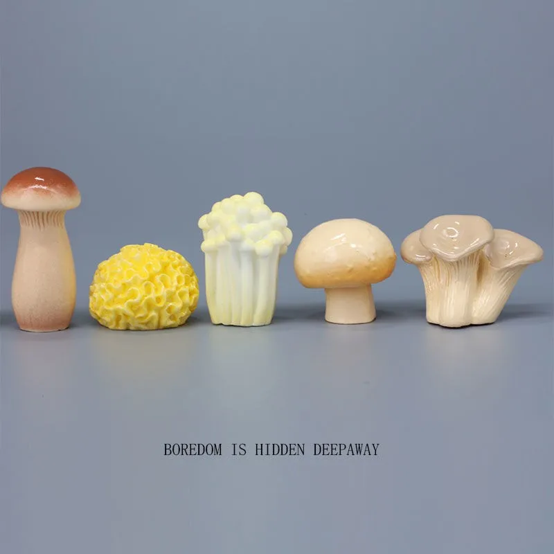 8 Stück Gemischte Mini-Harz-Pilz-Miniaturen, Mikro-Landschaft Feengarten-Zubehör, Topfpflanzen-Terrarium Bastel-DIY-Accessoire – Detail 3