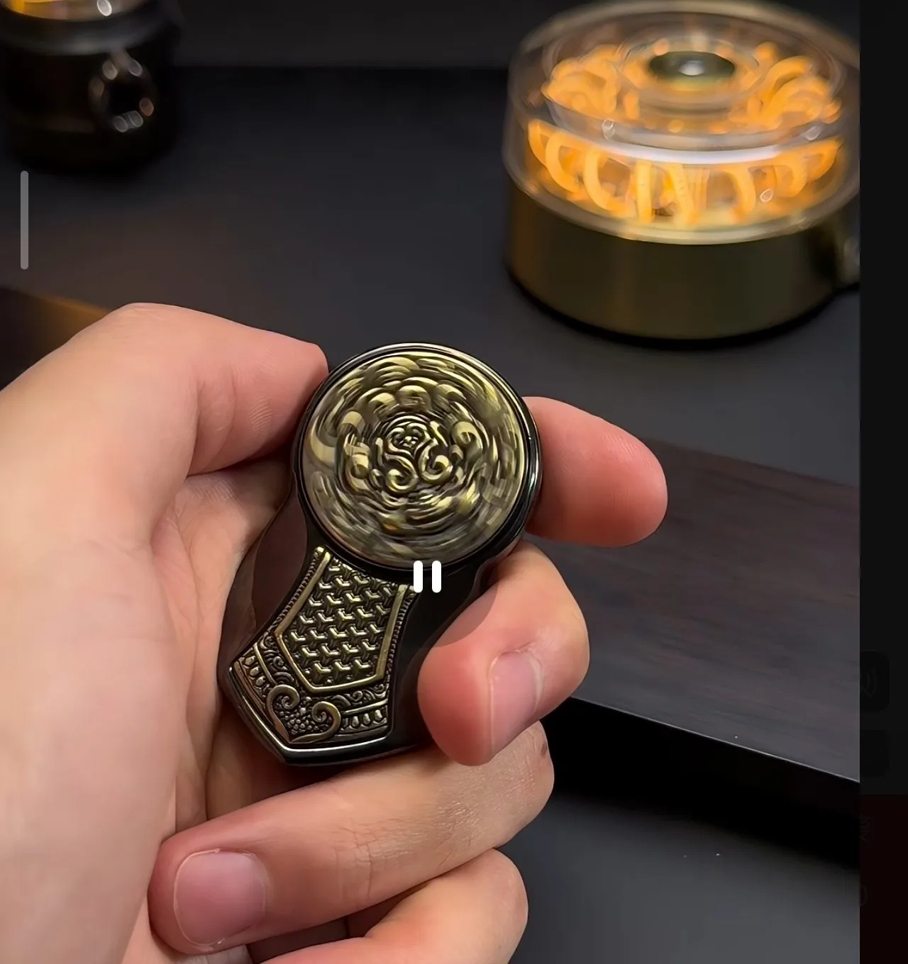 Used EDC [New Rotor Tang Xuanjia] Ha Lu EDC Toy Direct Push Rotating Double Layer Creative New and Strange Mechanical Push