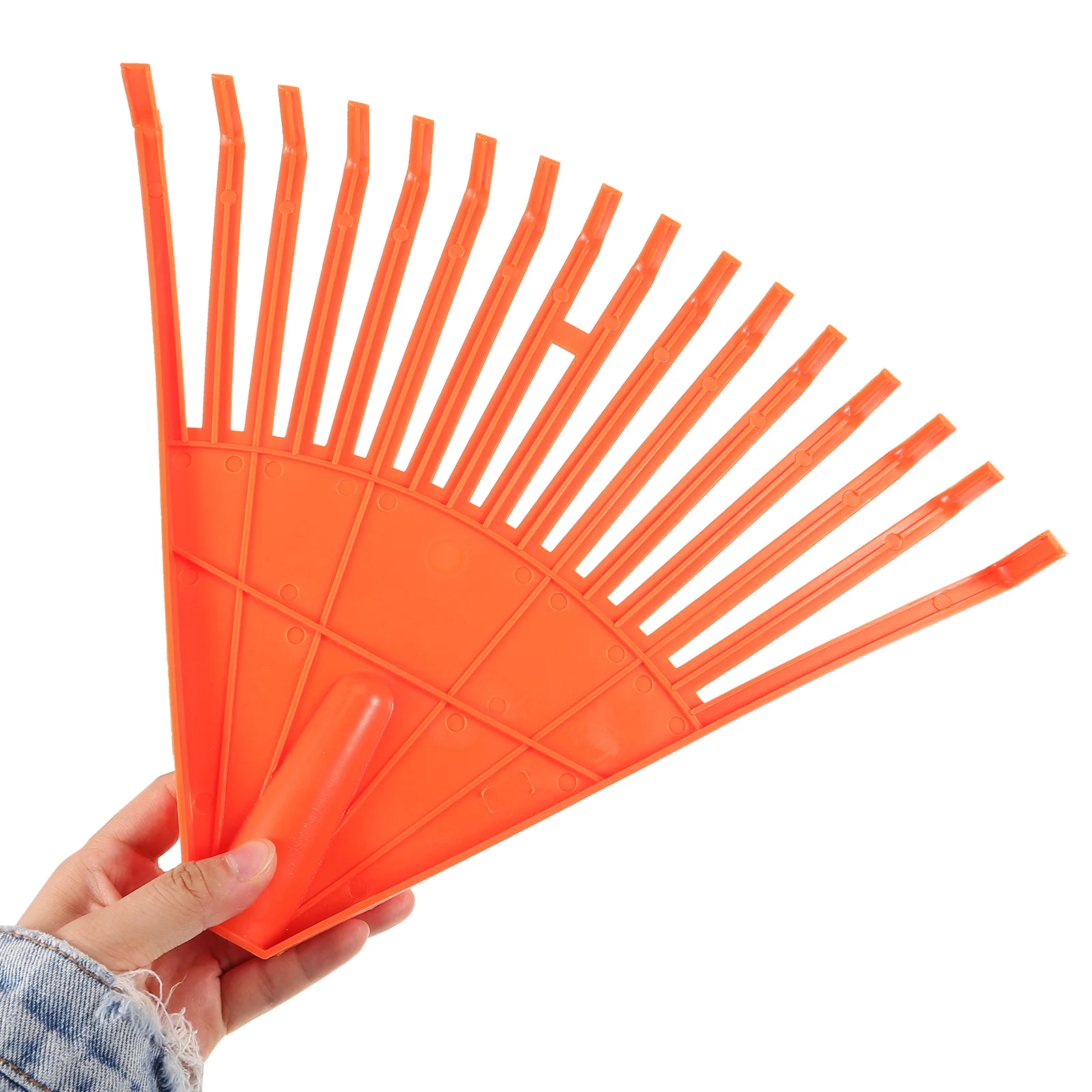 Gardening Leaf Rake Plastic Grass Dead Tools Small for Flower Long Handle Spreading Soil with