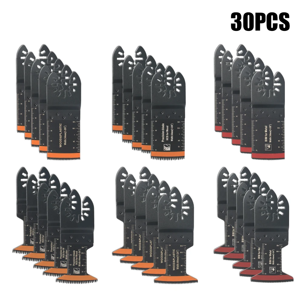 Japanse Tand Carbide Oscillerende Zaagblad Kit 10-39 Stuks Arc Edge Oscillerende Multitool Messen Precieze Cut voor Hout PVC Ijzer
