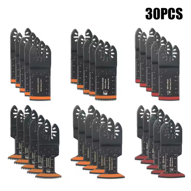 Japanese Tooth Carbide Oscillating Saw Blade Kit 10-39Pcs Arc Edge Oscillating Multitool Blades Precise Cut for Wood PVC Iron - Image 17