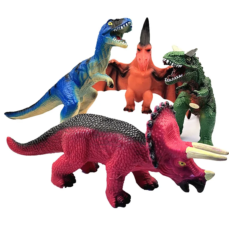 

Soft Rubber Imitation Dinosaur World Model Tyrannosaurus Rex Triceratops Giant Beast Dragon Children's Toy