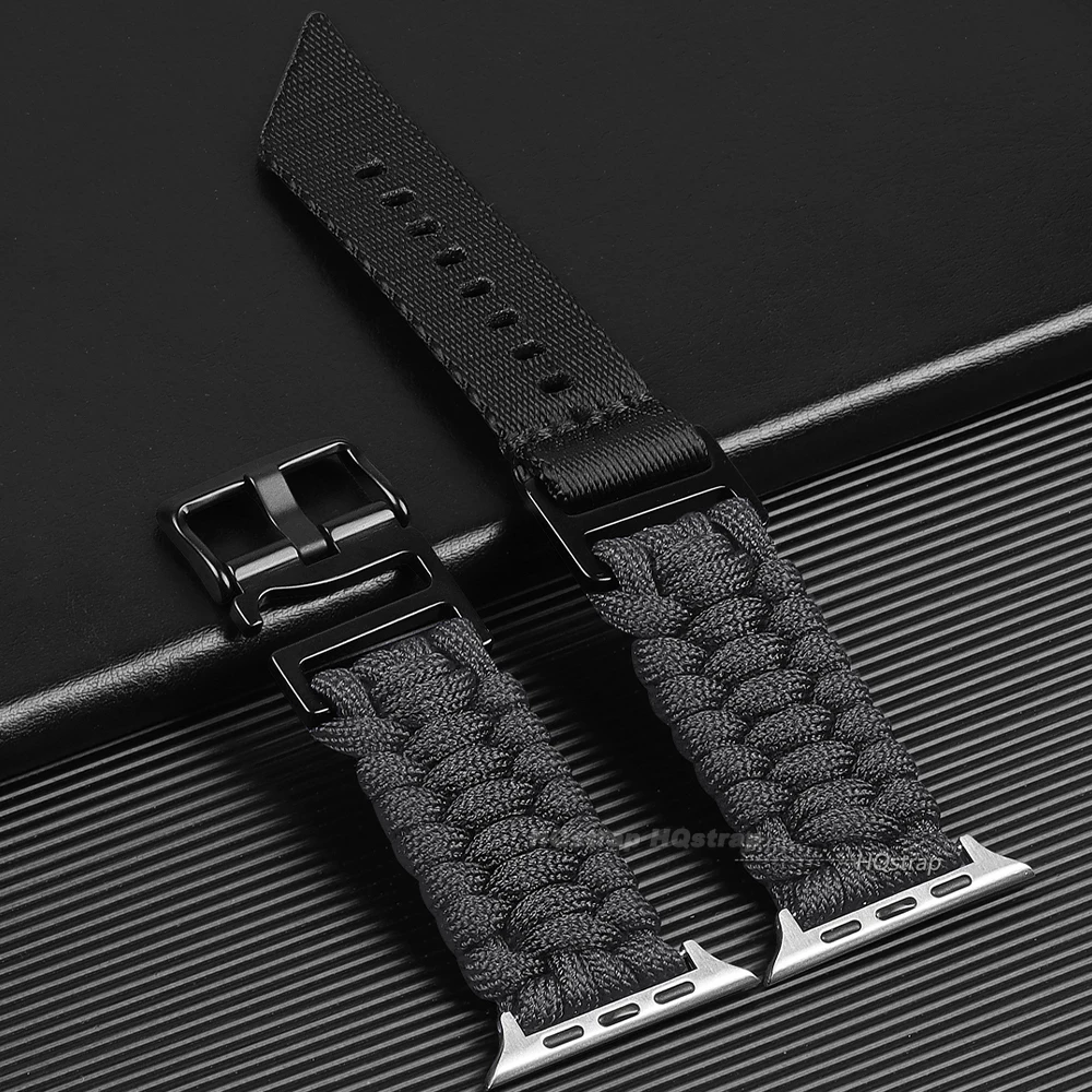 2023new Nylon Strap for Apple Watch Band Ultra 2 49mm 45mm 44mm for Iwatch 9 8 7 6 5 4 SE 40mm 41mm 42/38 Adjustable Clasp Band