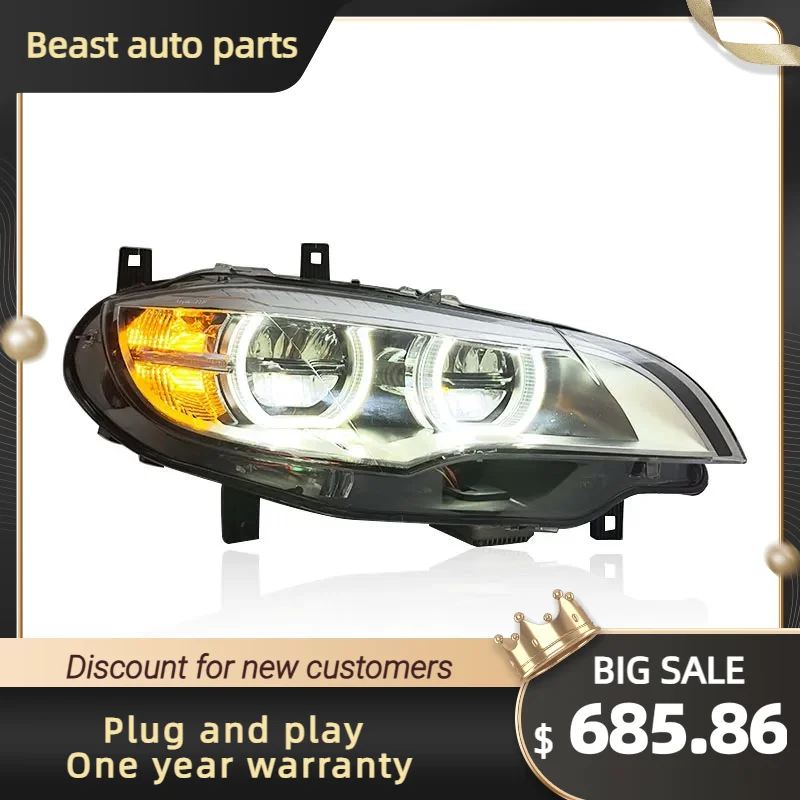 

For BMW X5 X6 E71 2007-2013 Plug and Play LED Angel Eye Headlamp Assembly – Headlight & Head Lamp