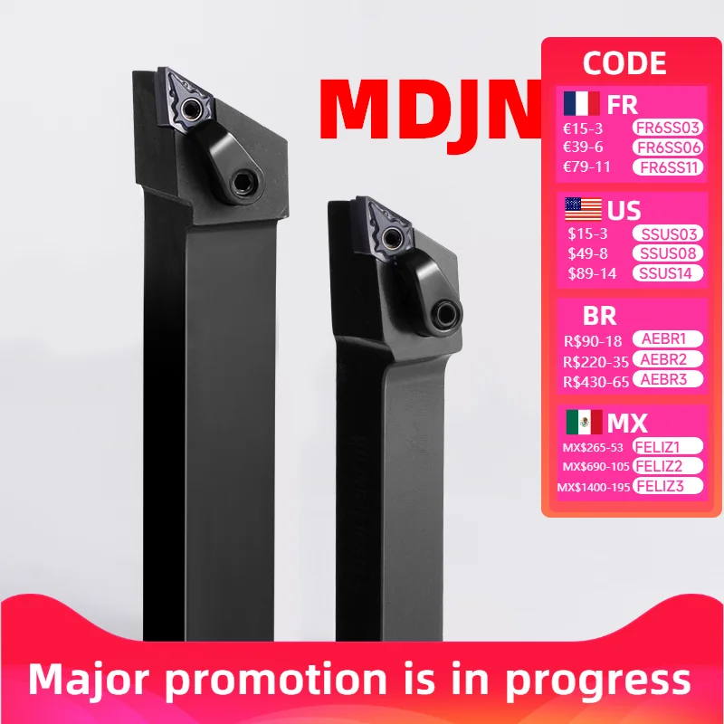 

CNC External Turning Tool, Cutter Bar, Lathe Bar, Holder, MDJNR, MDJNR1616, MDJNR2020, MDJNR2525, MDJNR3232