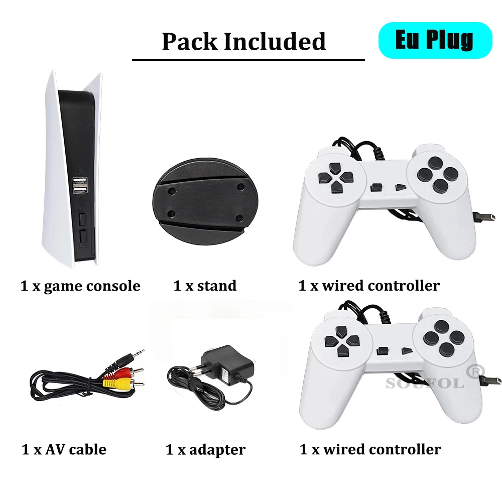 Consola de videojuegos Retro de 8 bits, Consola de videojuegos con 200 Juegos clásicos incorporados, estación GS5, Mando de mano con cable USB